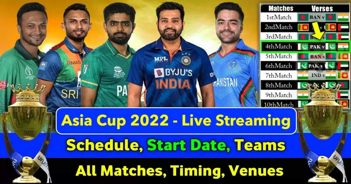 asia cup 2022 schedule live streaming all details