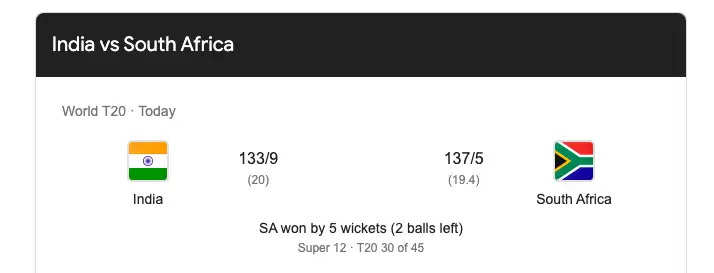 ind vs sa won by 5 wicket