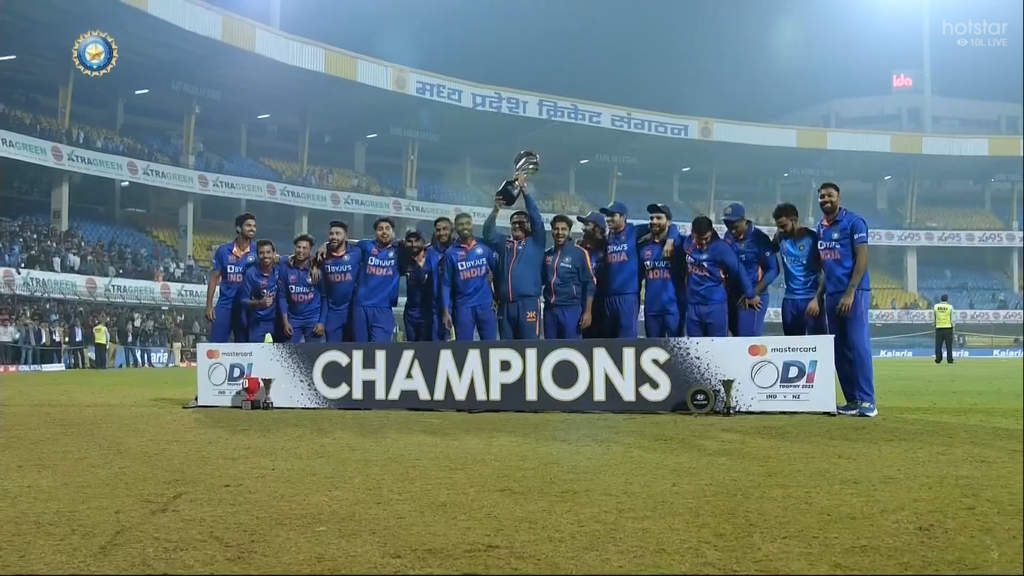 India won NZ odi series
