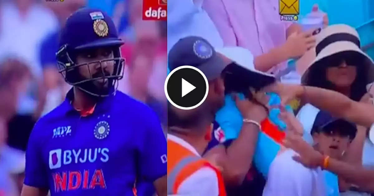 a small fan injured by Rohit sharmas pull shot
